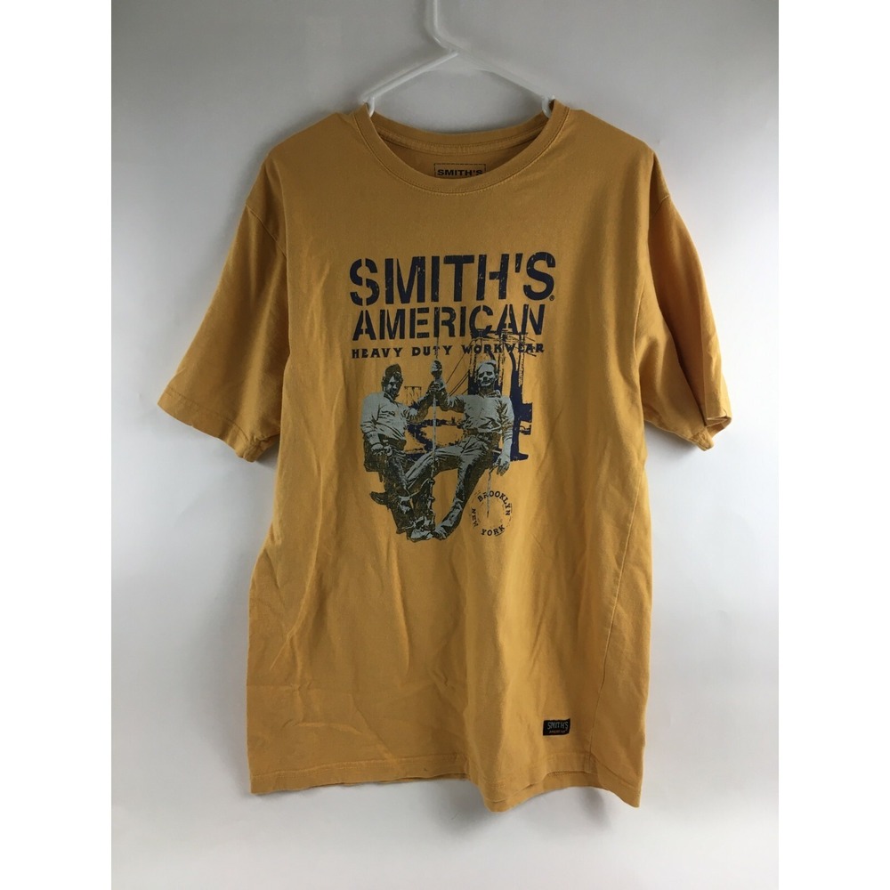 Smith's T-Shirt Size XL Mastard Workwear Short Sleeve Round Neck Smith's America